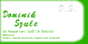 dominik szule business card